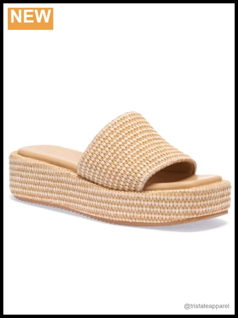 Woven Raffia Platform Espadrille Sandals Slip On Summer Shoes